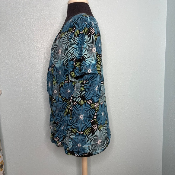 JM Collection Plus Size Mid Century Modern Blouse Shirt Top - Picture 2 of 10